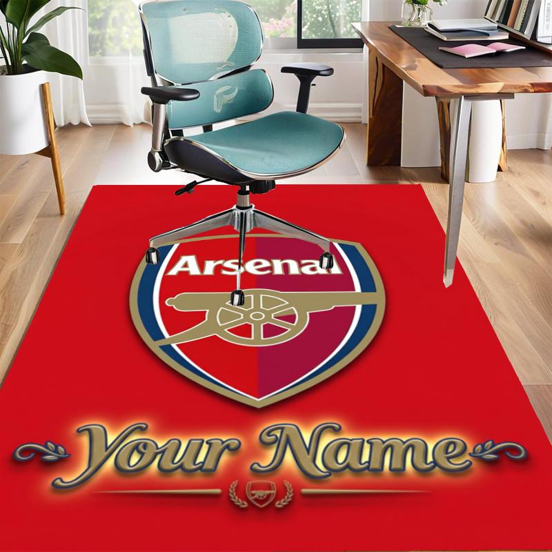 A-Arsenal Design Area Rug Personalized Name- Non-Slip, Soft & Cozy Floor Mat for Living Room, Office - Indoor/Outdoor Carpet