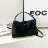 Women PU Leather Hobo Shoulder Crossbody Bag, Metal Turn Lock Zipper Handbag, Vintage Soft Purse For Autumn Daily Commute