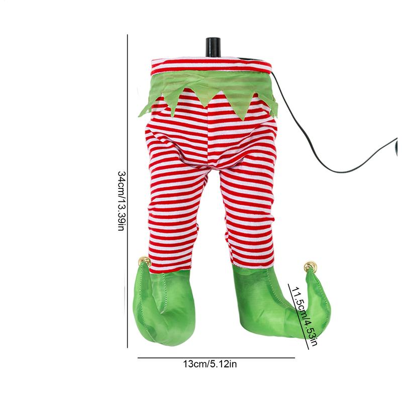 Santa Claus Legs Christmas Tree Decoration USB Holiday Decorations Fireplace Ornaments Animated Santa Christmas Tree Ornament