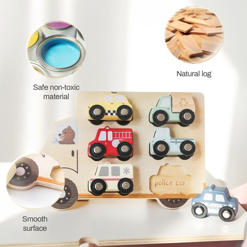Kids Puzzles Wooden Baby Toys Montessori 3D Puzzle Toys for Babies Educational Toys Puzzle Child 2 Years Cars Match Board Puzzle