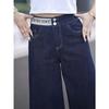 Women's Denim Wide Leg Pants Summer High Waist Oversized Loose Straight Leg Pants Cropped Pants