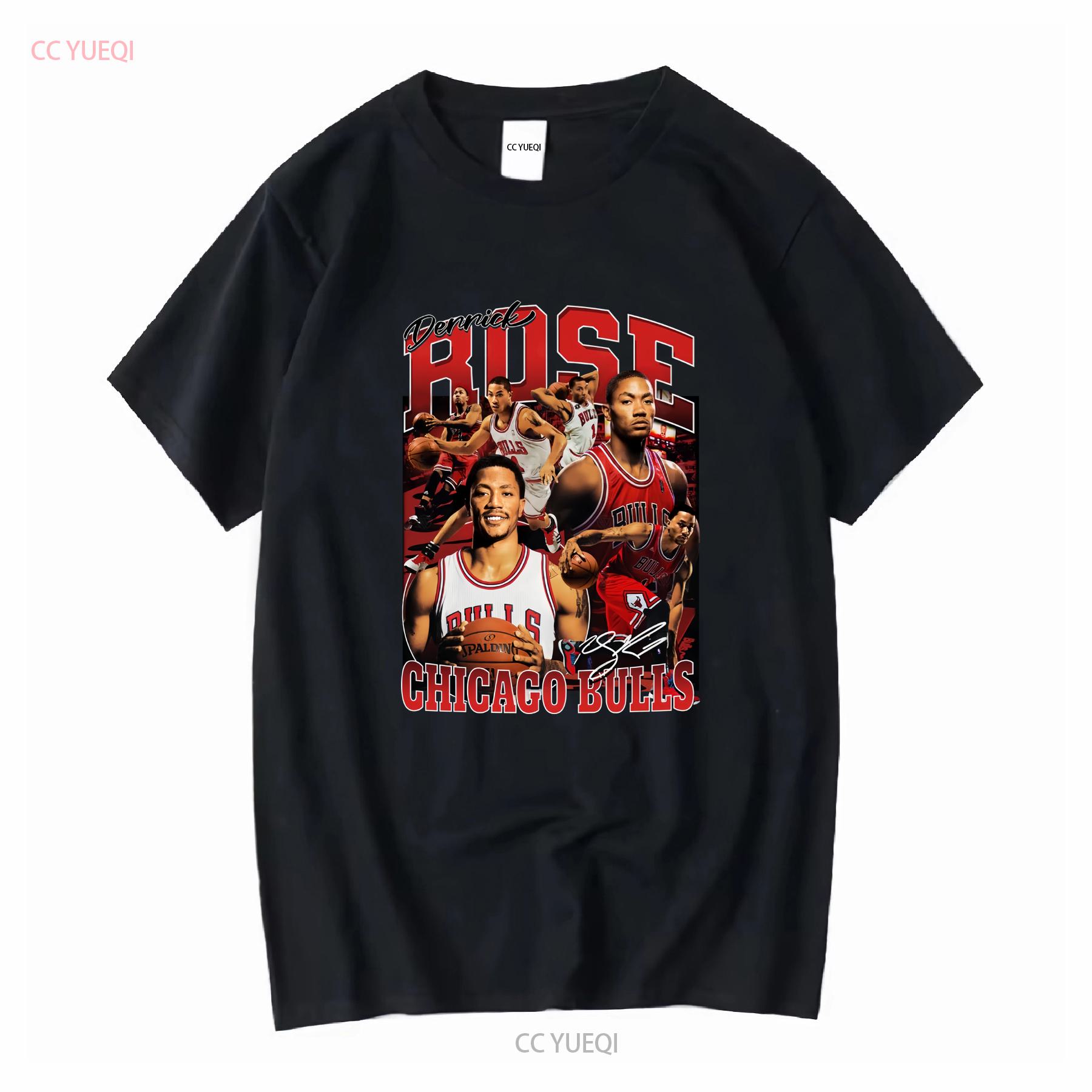 

Derrick Rose T Shirt Vintage Retro American Basketball vintage Washed graphic streetwear Versatile Slightly Casual homme 4XL