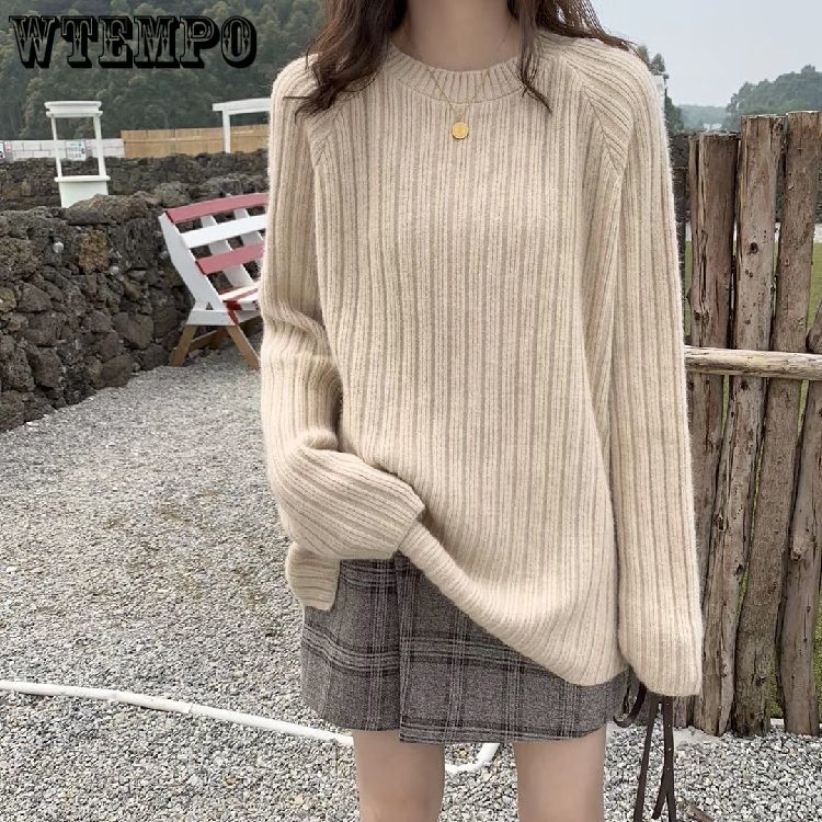 Autumn Winter Women's Sweater Korean Edition Pullover Sweater Women's Loose Knitted Sweater