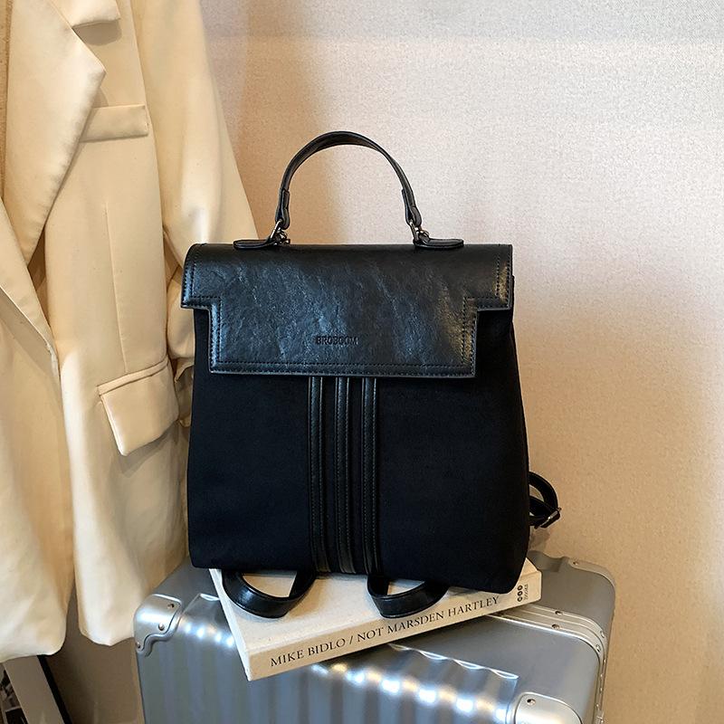 

Backpack Fashion Large Capacity Handbag Women s New Autumn and Winter Simple Commuter Shoulder Bag Backpack чёрный