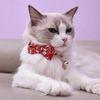 Adjustable Christmas Cat Collar Detachable Safety Breakaway Collar Pet Bow Tie Collar  Daily