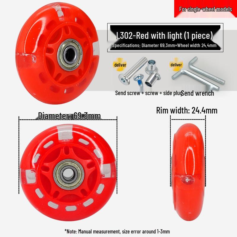 Universalrad-Ersatz für Gepäckkoffer: Lederrolle Gummirolle Felgenreparaturzubehör