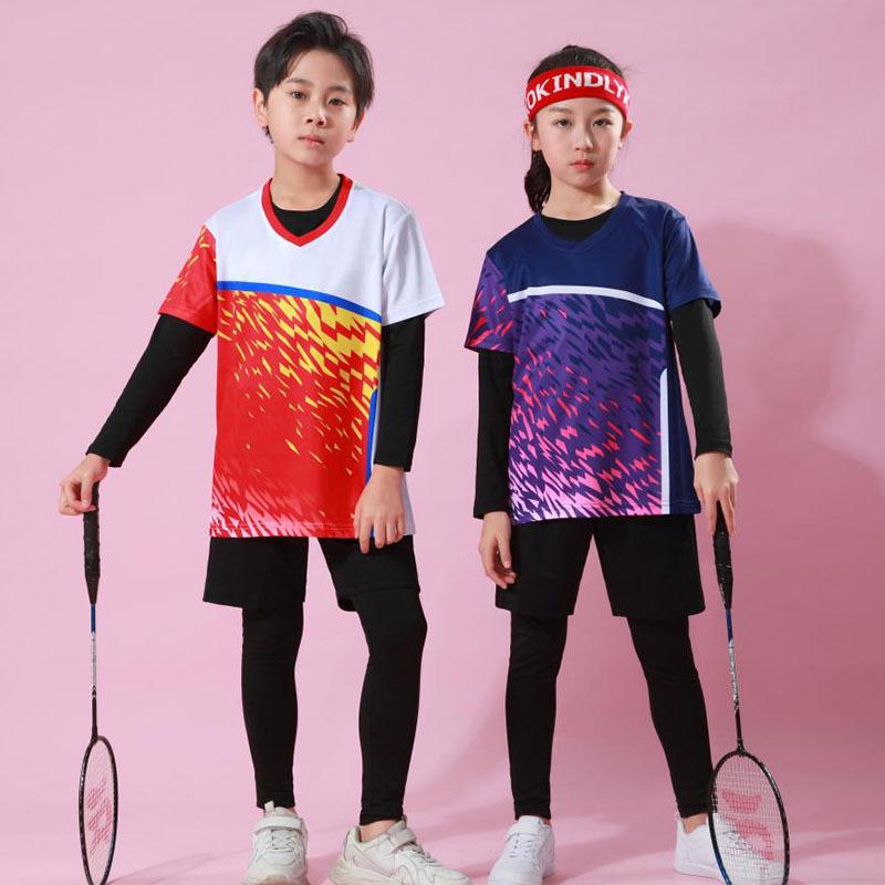 Children's Four-Piece Sports Uniform Set: Badminton, Table Tennis, and Volleyball Training Gear