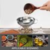 1/2Pcs Stainless Steel Funnel with Non-Slip Handle, Food Grade Metal Kitchen Filling Funnel, Wide Mouth Canning Funnel for Bottles & Jars
