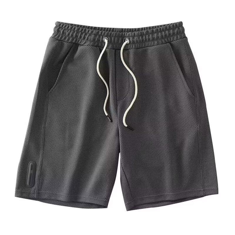 

Men s Summer Basketball Shorts Solid Color Casual Shorts 3XL темно-сірий