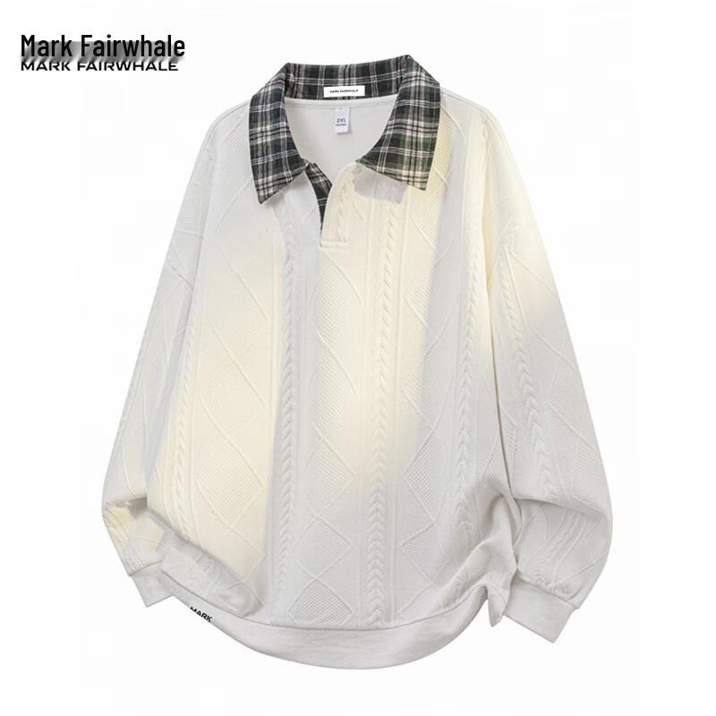 MARK FAIRWHALE Men's Casual Color Block Long Sleeve T-Shirt