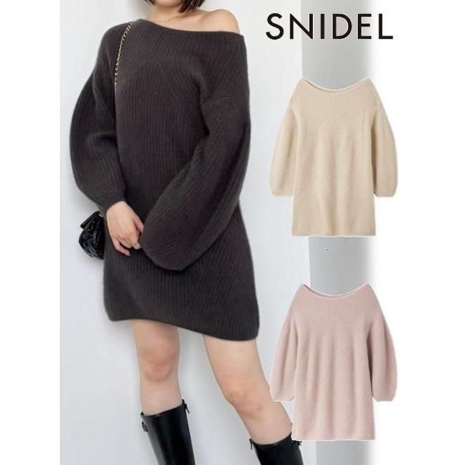 (Final sale 60% OFF & 300 yen OFF) snidel Raccoon Mini Dress 25 Fall/Winter. SWNO255013 Flare Dress