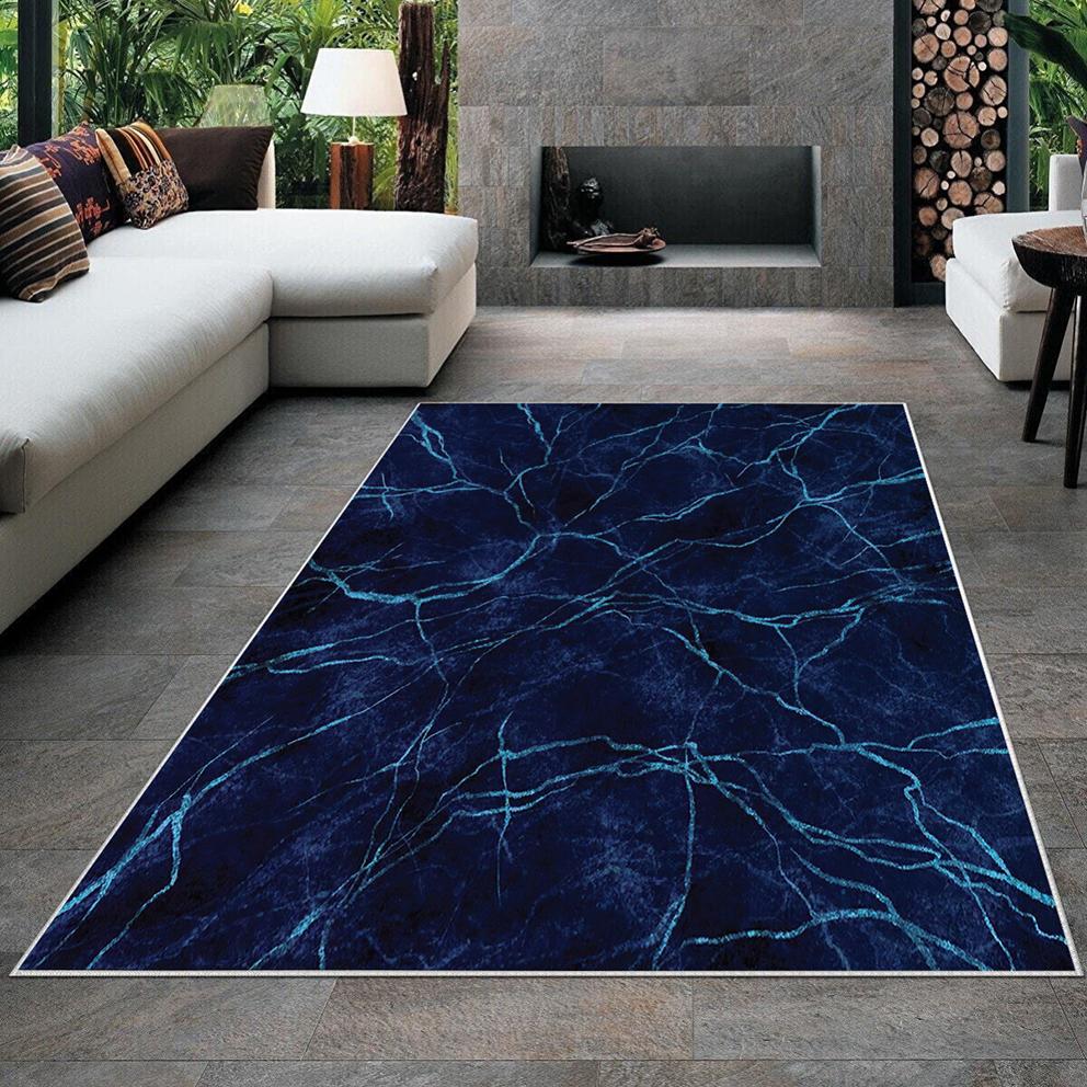 

Современный ковер для гостиной с нескользящим основанием, который необходимо распечатать с помощью цветной цифровой печати с рисунком.