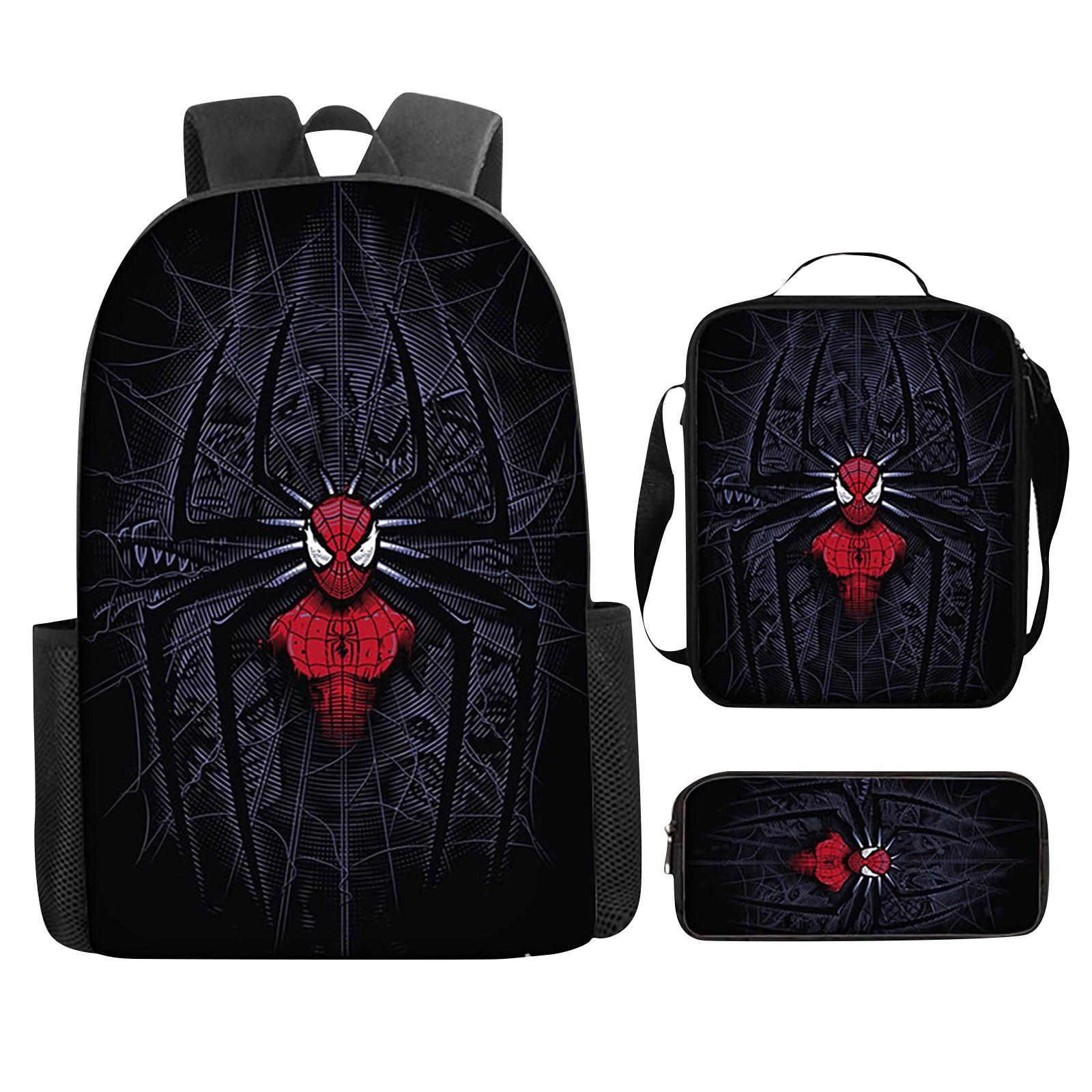 3pc Backpack Student Shoulder Bag Travel Laptop Backpack Gift One Size циан