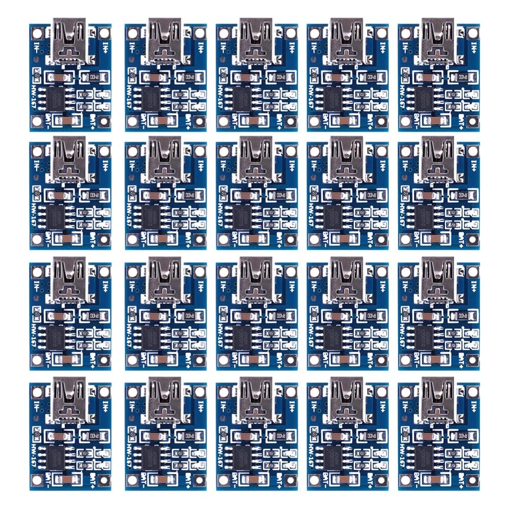 20-1PC 5V 1A 18650 Lithium Battery Charger Module Charging Board with Protection Micro USB Type-C Battery Charger Module