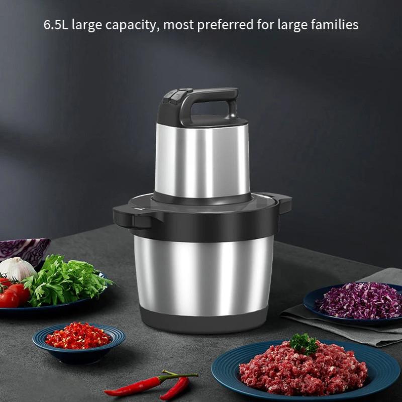 1500W  3 Gears 4-Layer Blade Vegetable Crusher Kitchen Onion Garlic Grinder Powerful Stainless Steel Meat Grinder