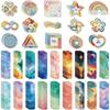 Marspark 84 Pieces Anxiety Sensory Stickers Strips with 2 Textured Anxiety Calming Sticker for Adults & Teens Stress Mindfulness Relief Office