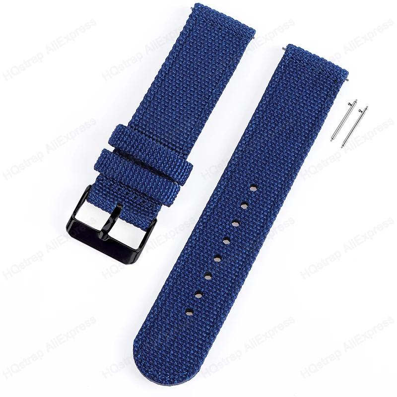 Colorful Nylon Watch Strap Stainless Steel Buckle Universal Replace Bracelet Quick Release Band for Men Women 18mm 20mm 22mm