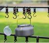 Portable Double-Layer Camping Storage Rack and Folding Lamp Stand