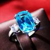 2026 New Sea Blue Cubic Zirconia Ring - Personalized Wedding Party Gorgeous Accessories of Special Interest To Women
