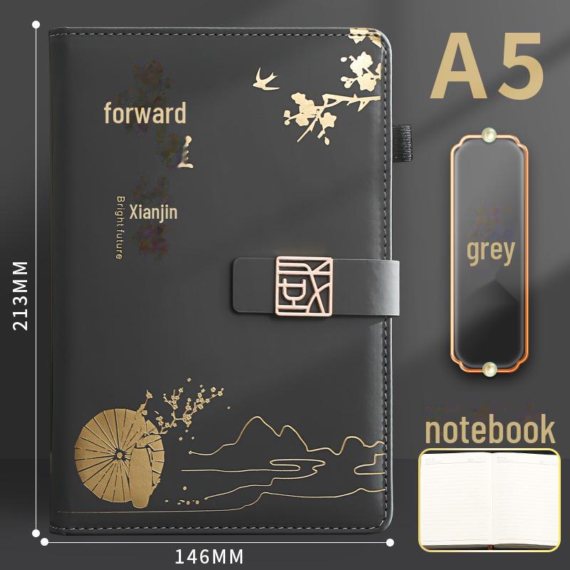 A5 Trendy Thickened Notebook & Inspirational Student Diary Gift Set