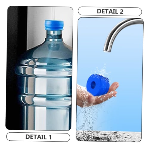 3-Piece Silicone Water Jug Lid, Reusable Water Jug Cap, Sealing Cover for Water Bucket, Silicone Cover for Water Bottle, Leak-Proof