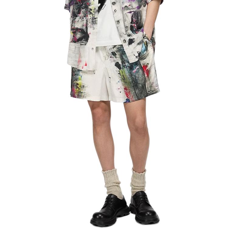 Acne Studios paint-splatter shorts BE0211-BHO