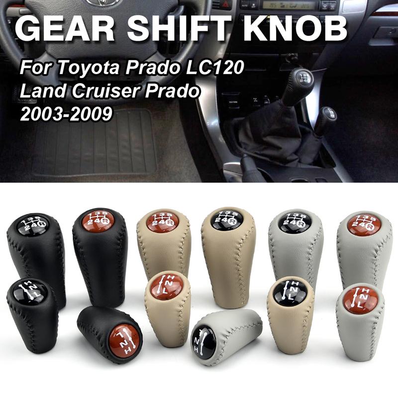 Für Toyota Prado LC120 Land Cruiser Prado 03-09 ABS+Leder Auto Styling 5-Gang Schaltgetriebe+Verteilergetriebe Schaltknauf