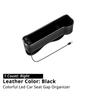 Car Seat Gap Organizer with LED Ambient Light Cup Holder Storage Box and 30W Dual USB Charging for Front Console Accessories