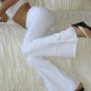 Women's New Fashion Trend Solid Colour Spice Girls Low Waist Package Hip Basic Wide Leg Casual Flared Trousers