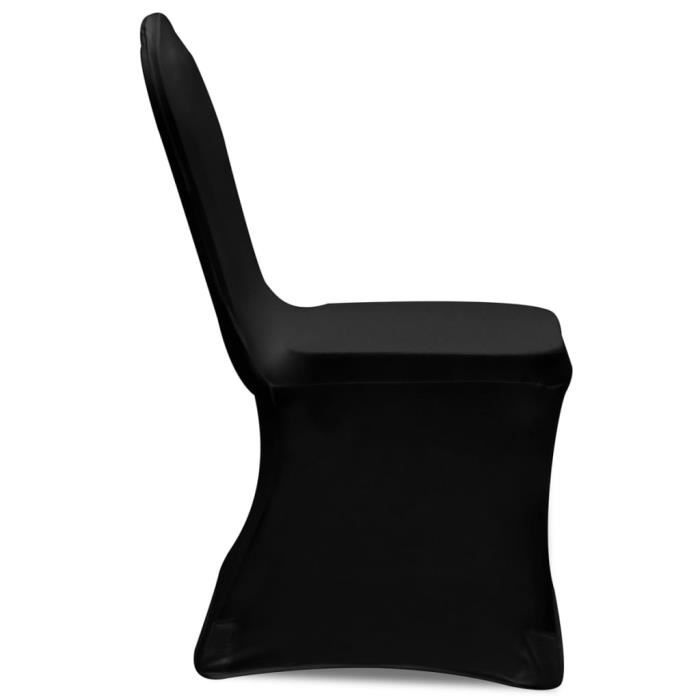Housses de chaise - vidaXL - Noir - 18 pcs - Lavable à 40 °C - Élastique et déhoussable