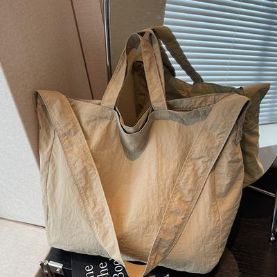 Large Capacity Commuter Tote Bag Autumn New Casual Fashion Simple Only Beautiful Woman College Student Bag
