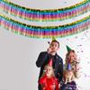 Black And Stunning Silver Edge Gradient Rainbow Banner For Party Wall Decoration
