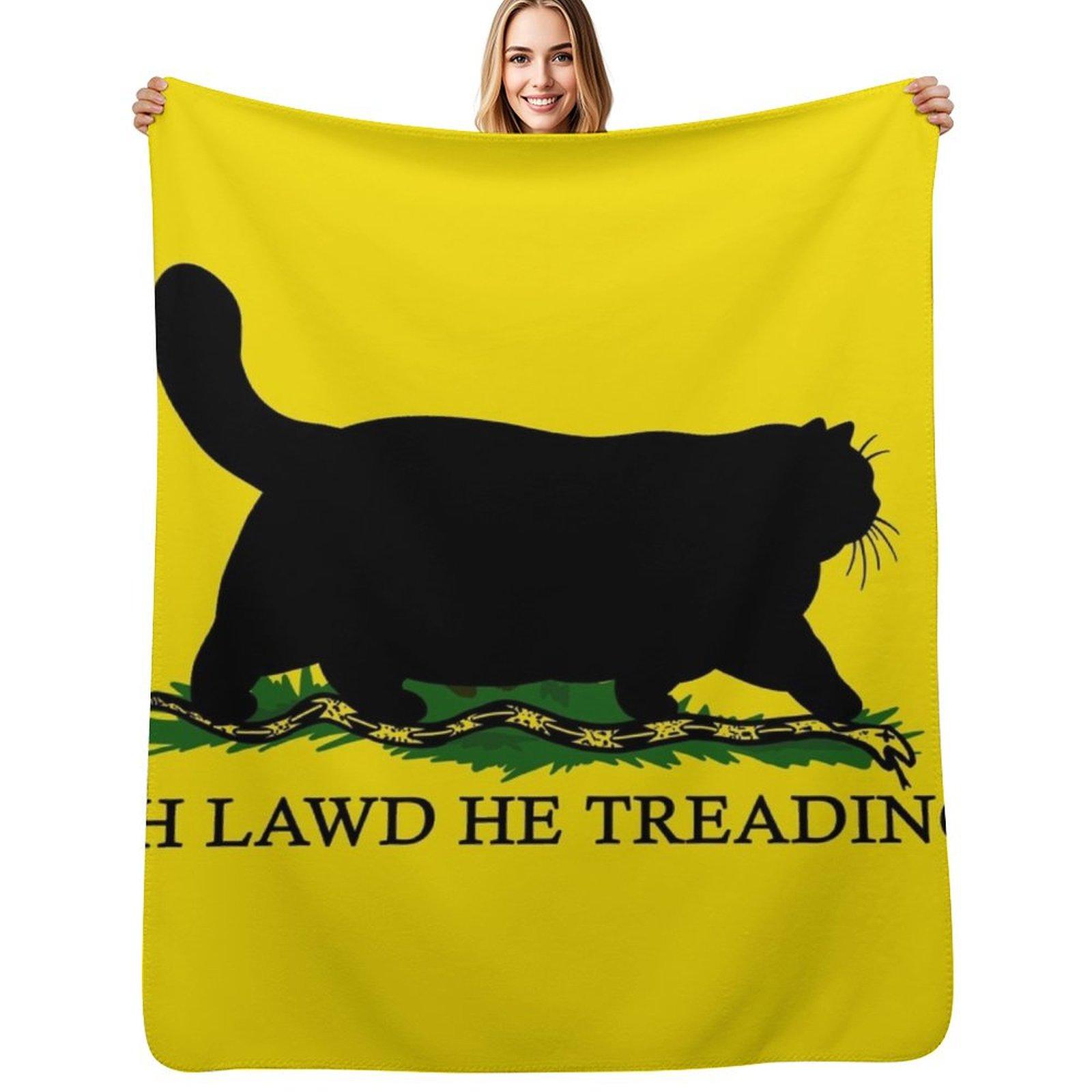 Oh Lawd He Treading Throw Blanket Foldable Soft Warm Blanket for Outdoor Use 102x76cm(40x30in)