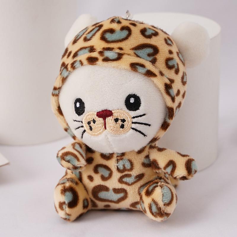 Cute Mini Plush Tiger Keychain Soft Pp Cotton Filled Animal Bag Accessory