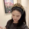 Black Color Crystal Gem Headband Rhinestone Padded Diamante Headband  for Washing Face