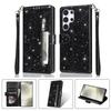 Custodia a Portafoglio Flip in Pelle con Zip Glitterata Per Samsung A57 A37 A17 A56 A36 A26 A16 A55 A35 A25 A15 A54 A34 5G S21 FE S22 S23 S24 Plus S25 Edge S26 Ultra