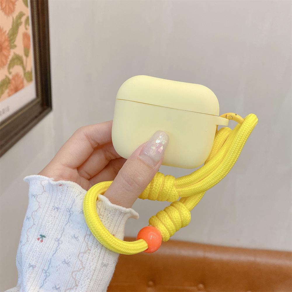 Candy color silicone earphone cover for Apple AirPods 1 /1 generation beaded hand rope case PRO1/PRO1 anti-drop