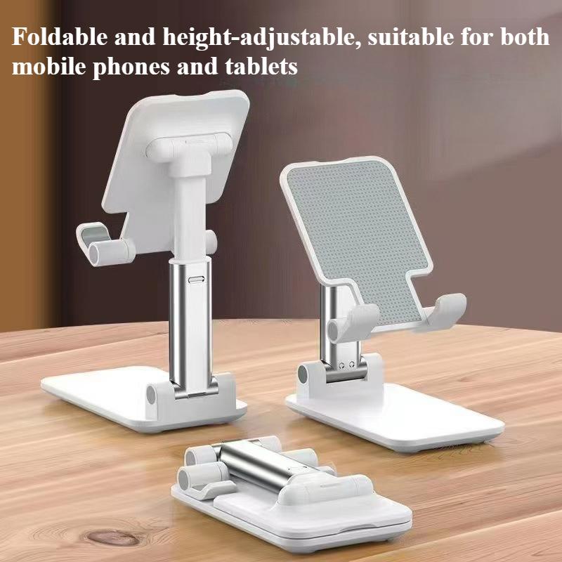 Foldable and Retractable Portable Phone Holder, Live Streaming Stand Portable Non-slip Adjustable Phone Holder for Desk