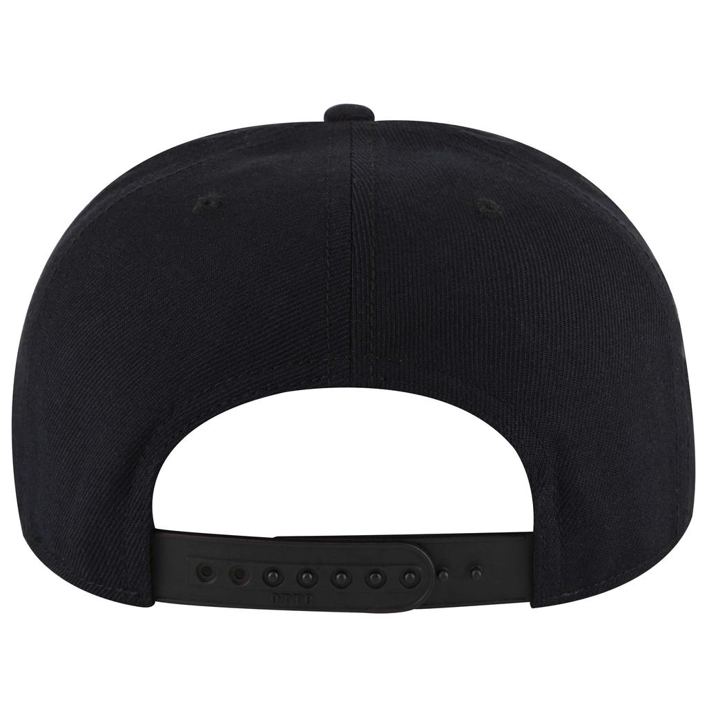 Otto Flat Visor Snapback Black with Green Brim Lining Cap,
