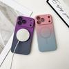 Magnetic Gradient Color Phone Case For iPhone 17 16 15 14 Plus 13 12 11 Pro Max For Magsafe Wireless Charge Soft Silicone Cover
