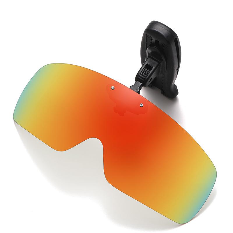 Non-Polarized Clip On Sunglasses for Men Night Vision Polarized Hat Visors Clips Hat Clip On Adjustable Eyeglasses Men's Fishing Cycling Golf Eyewear