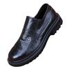 Leather hollow men's shoes breathable casual punched leather shoes men's first layer cowhide soft sole soft leather single layer shoes