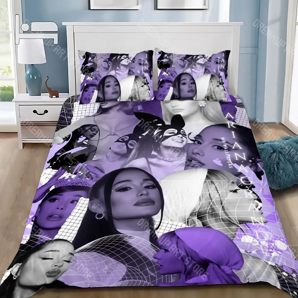 Singer Duvet Pillowcase Bedding Set Adult Boy A-Ariana G-Grande Girl Bedroom Decoration Children Gift Single Double Large Size