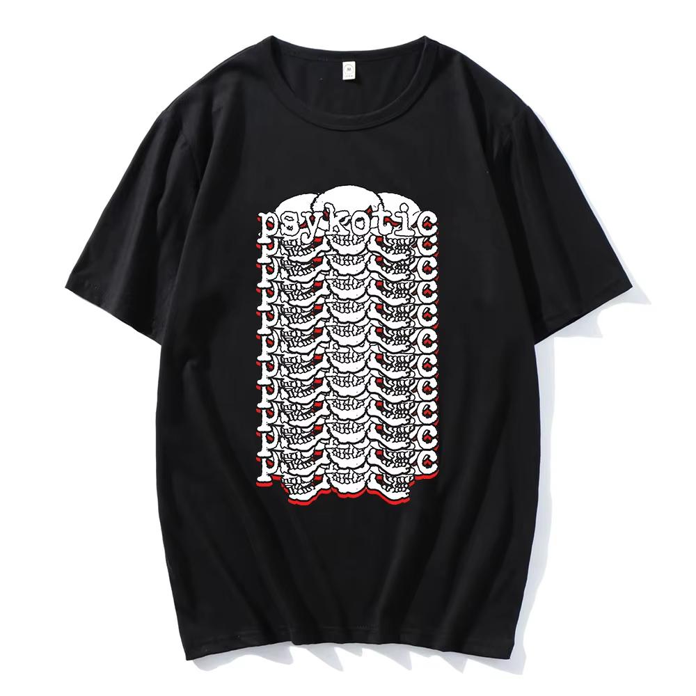 

OsamaSon Psykotic Red Logo Tshirts Unisex Streetwear Hip Hop Fashion Short Sleeve Loose Male T-shirt Y2k Short Sleeves Classic 4XL