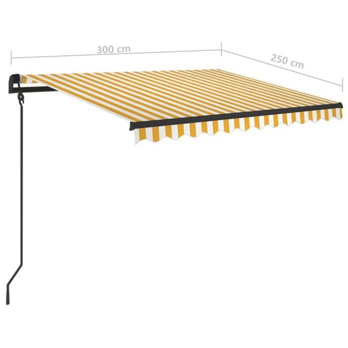 VidaXL Automatic Retractable Awning with Posts Patio Awning Balcony Awning Garden Outdoor Window Shading 3070108