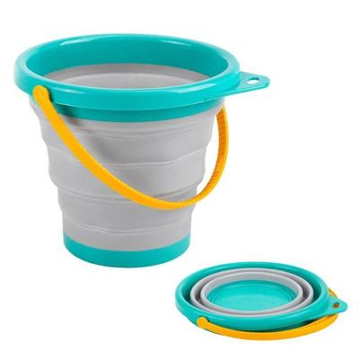 Faltbarer bunter Mehrzweckeimer 17 cm Kompakt und Praktisch – Weicher Eimer für Camping, Garten, Strand und Aufbewahrung