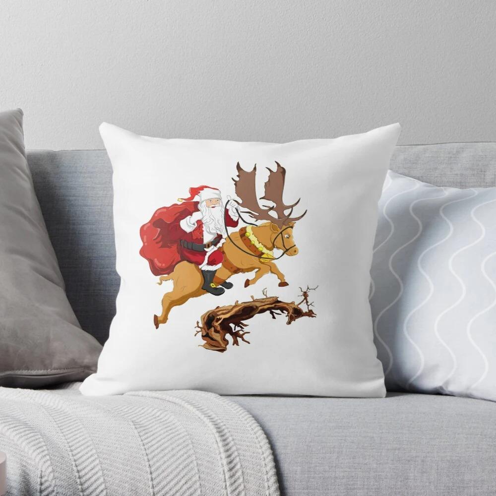 Merry Christmas Decoration Home Pillowcase Cushion Cover Autumn 45X45Cm Red Hat Modern Living Room Sofa Bed Pillowcase