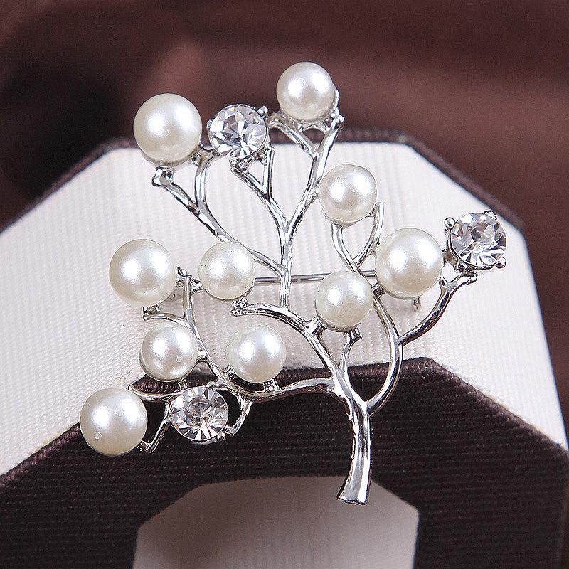Mode Kristall Strass Persönlichkeit Vielseitig Perlenkranz Kleine Brosche Anstecknadel Damen Seidenschal Schnalle