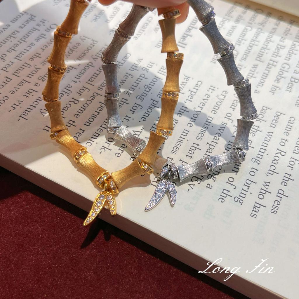 Metalworking Silk Joint High Bamboo Joint Bracelet, Bracelet, Elastic Rope, Light Luxury High-End Jewelry.