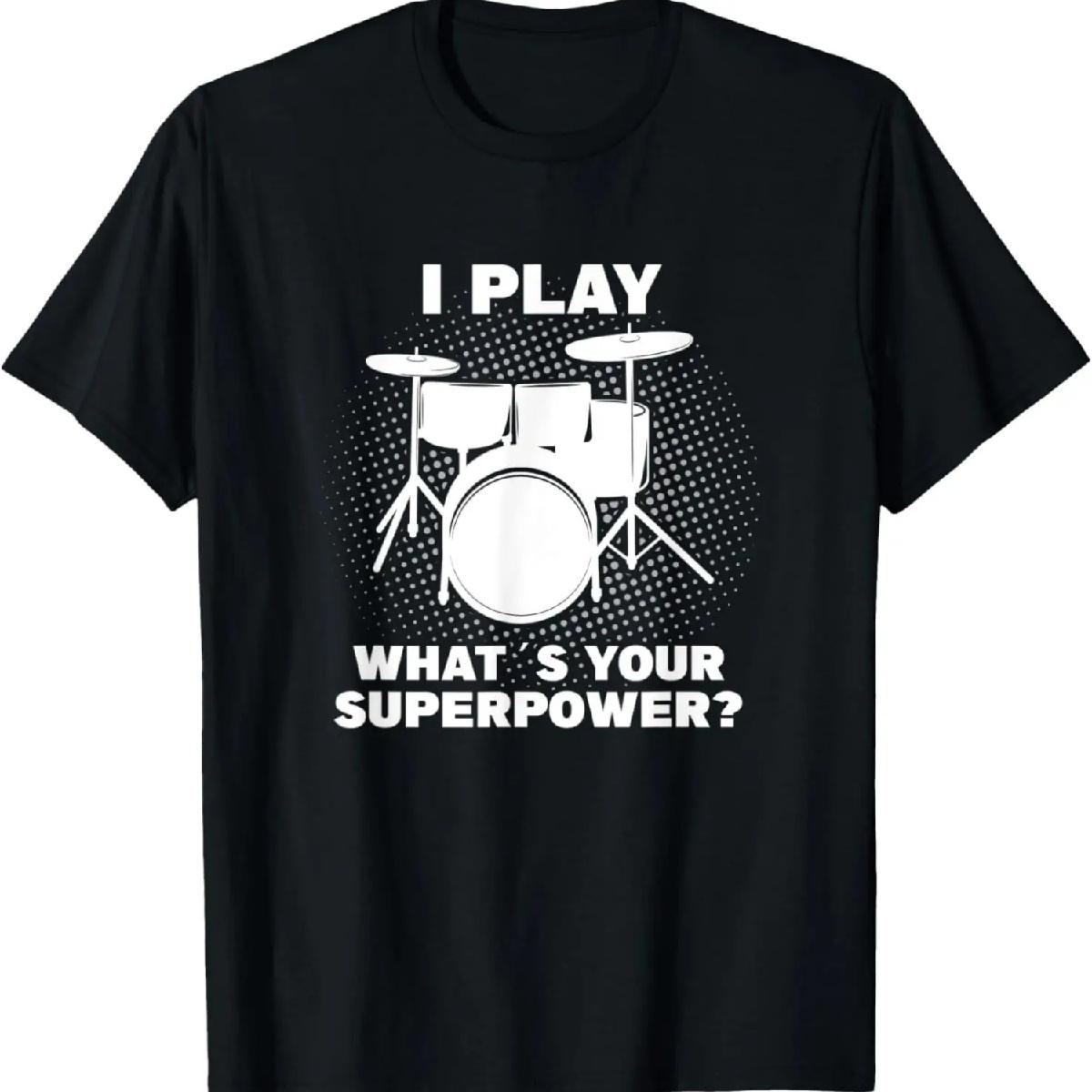 Я играю на барабанах - Какая у тебя суперсила - Футболка с барабанщиком S